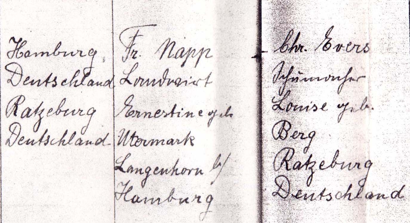 Ernst & Olga Marriage Churchbook entry