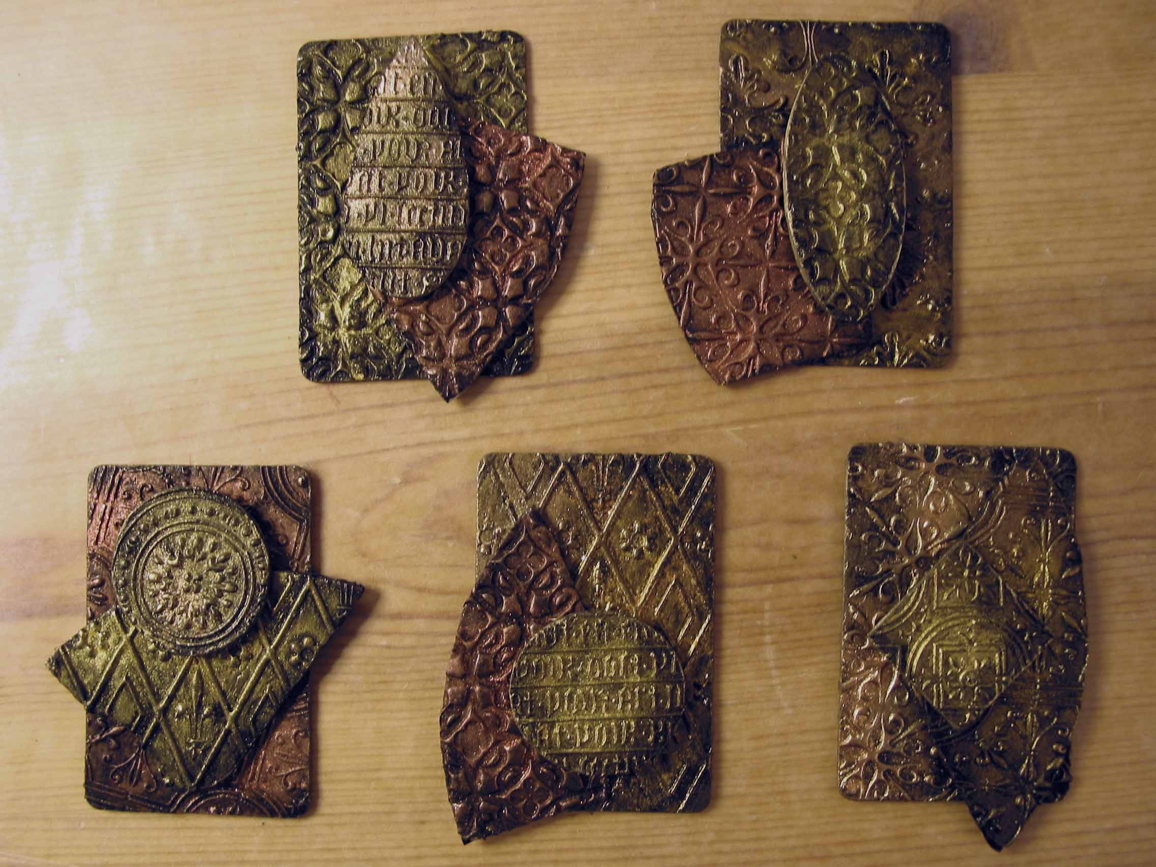 Embossing Powder Brooches
