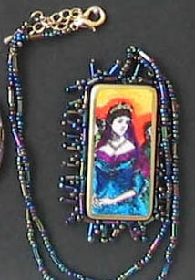 Beaded Domino Necklace