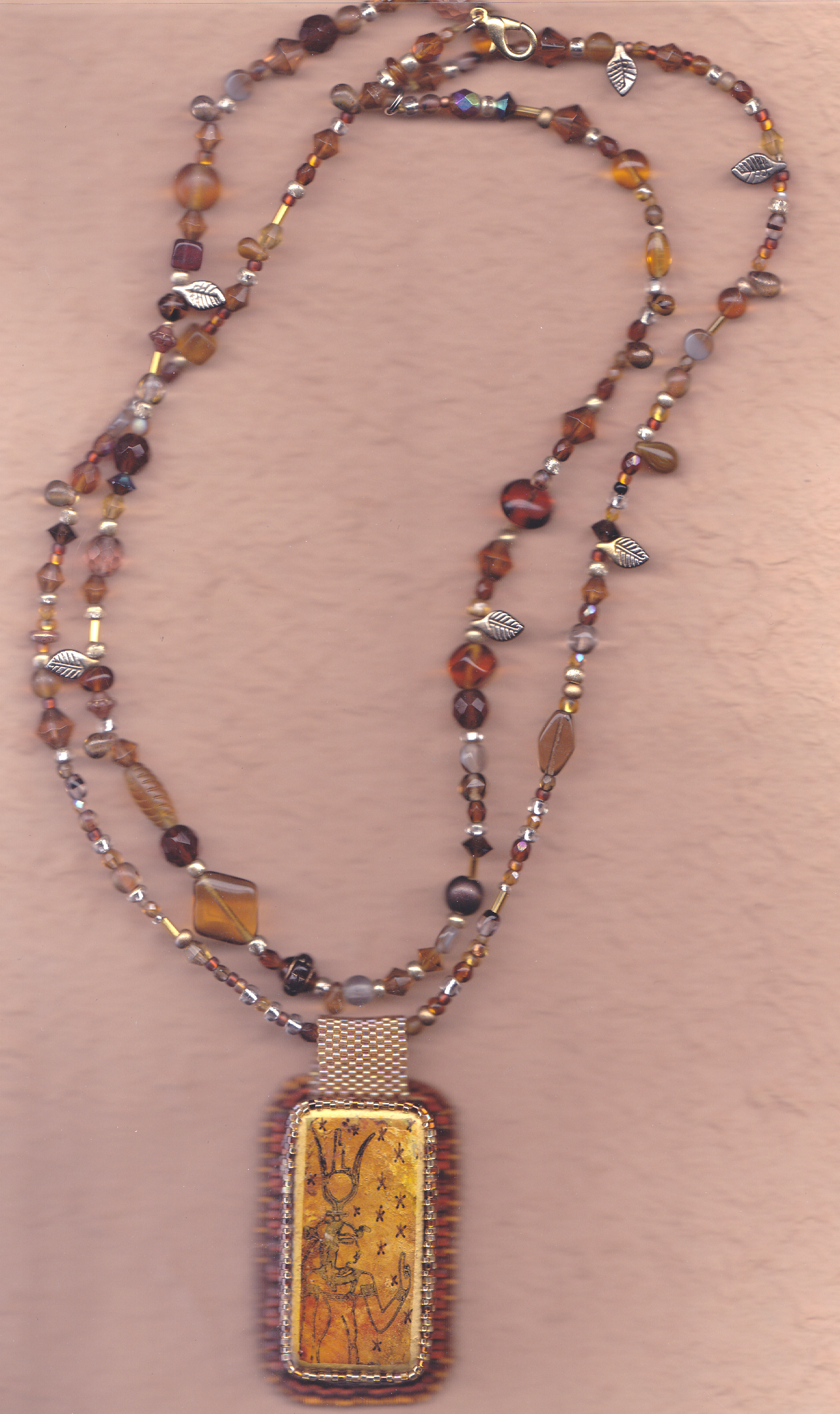 Beaded Domino Necklace