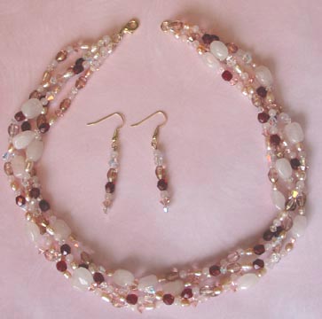 Red Crystal Necklace Set