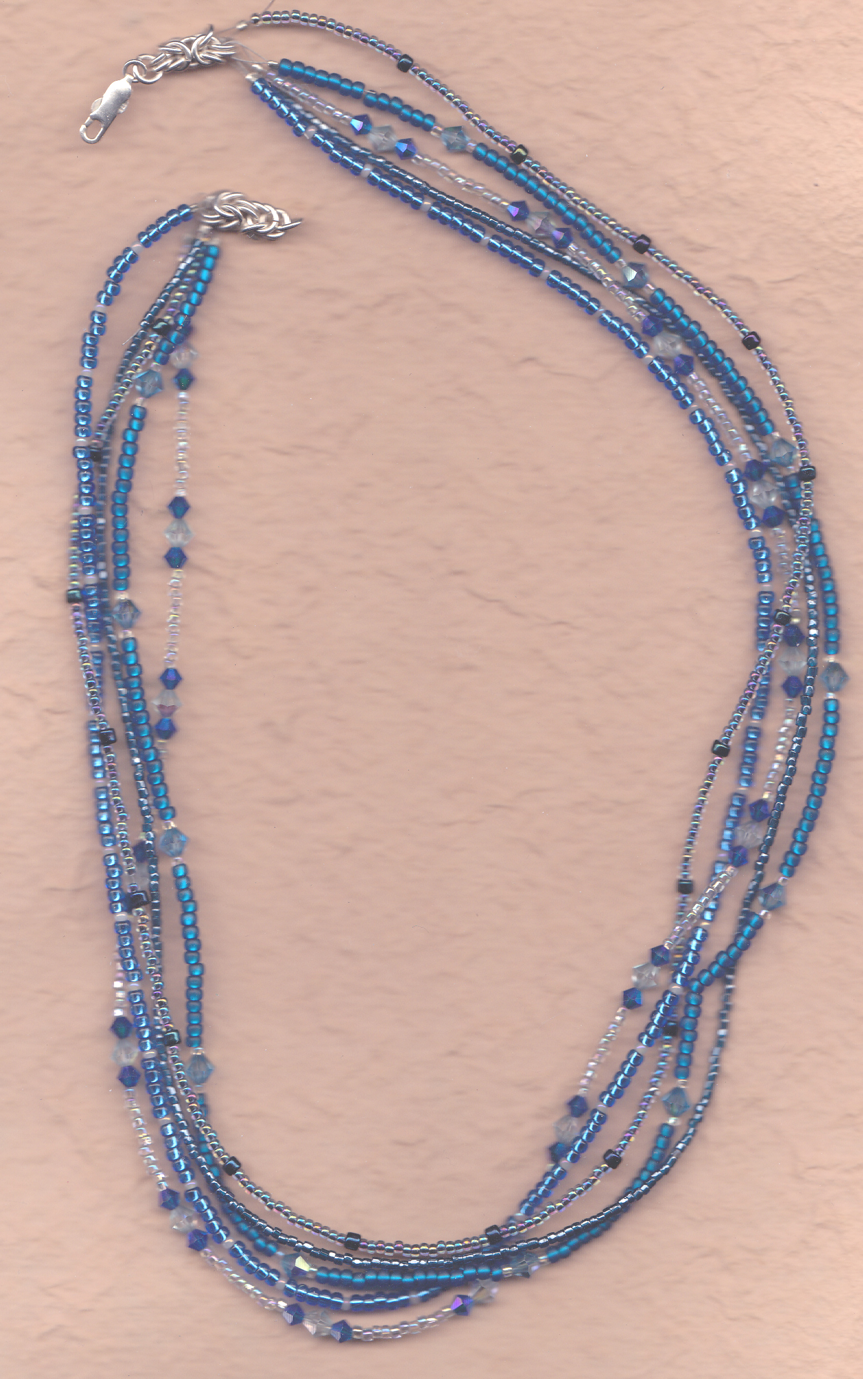 Blue Strand with Crystals